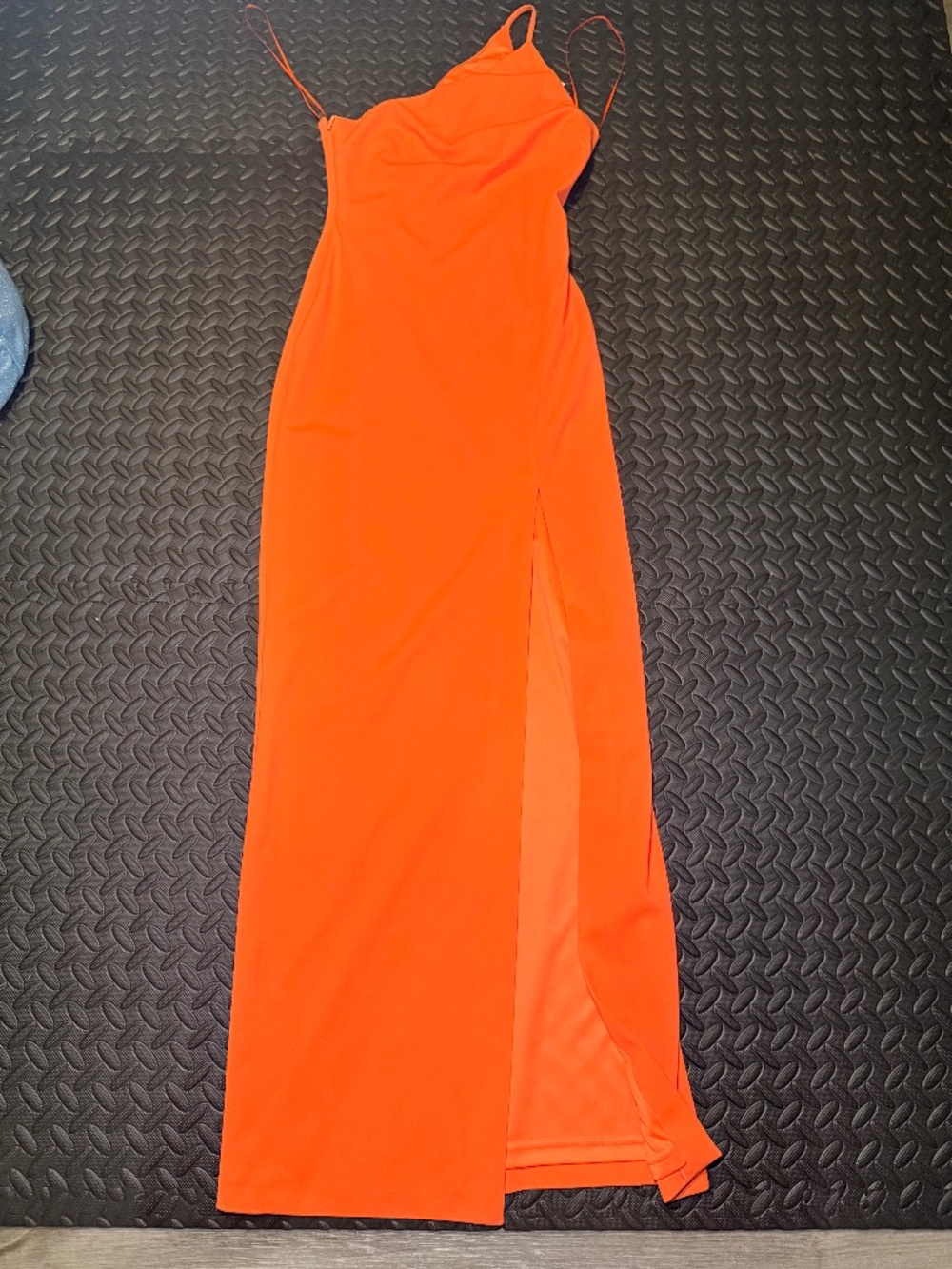 Belle Badgley Mischka Orange One Shoulder Maxi Dress Size 0
